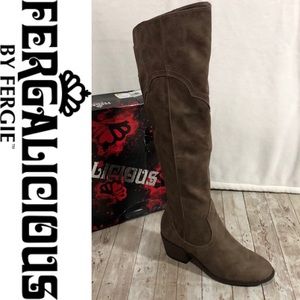 Fergalicious Doe-Brown Knee-high Riding Boot Sz 8